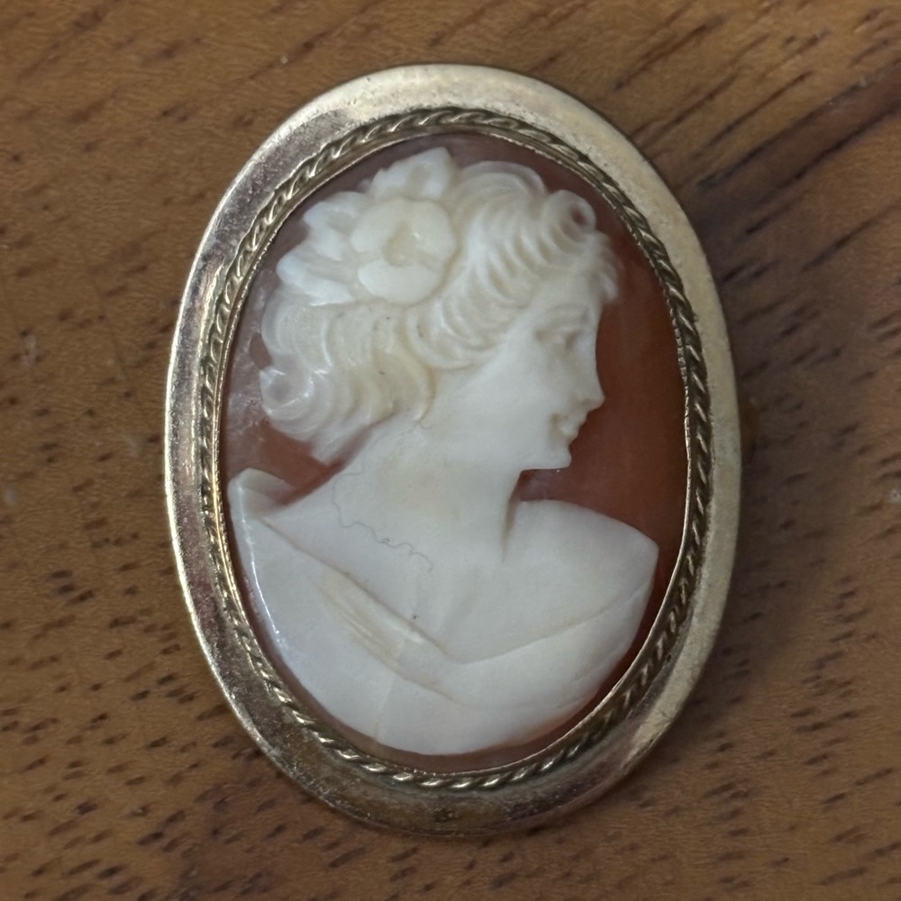 Vintage Gold Filled Cameo Brooch/Pendant